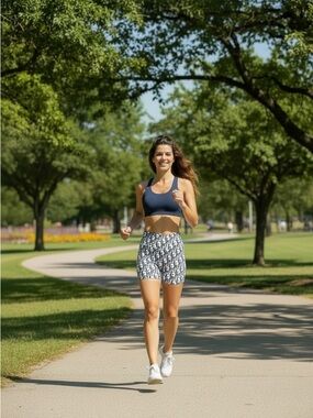 Monogram Navy and White Logo Print Shorts, Sz XL
